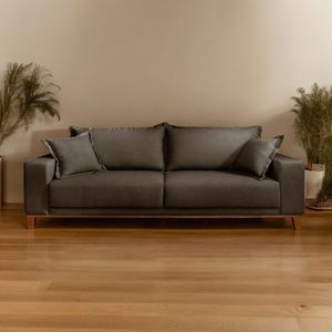 Sofá Fixo 2 Lugares Luxo 160 Cm Argos Chumbo