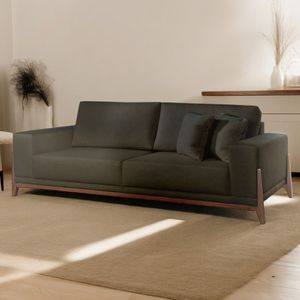 Sofá Fixo 2 Lugares Luxo 170 Cm Magnus Chumbo