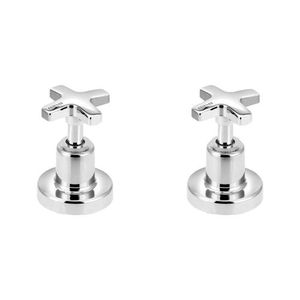 Kit Com 2 Acabamentos De Registro Para Base Deca 1/2, 3/4'' E 1 Alpha Estemetal Cromado