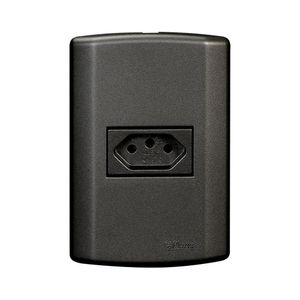 Conjunto Com 1 Tomada 2p+t 10a 250v, Modular, Com Placa 4x2 E Suporte