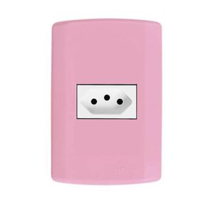 Conjunto Com 1 Tomada 2p+t 10a 250v, Modular, Com Placa 4x2 E Suporte