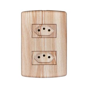 Conjunto Com 2 Tomadas 2p+t 20a 250v, Modular, Com Placa 4x2 E Suporte