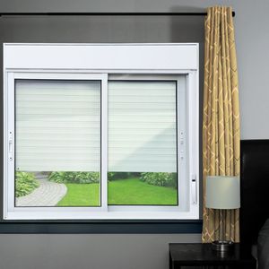 Janela Elite 2 Folhas Moveis Com Persiana Integrada 100 X 200 Vidro Liso Branco