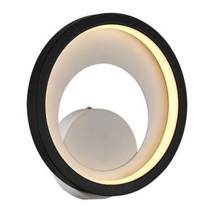 Arandela Led Loop Preto E Branco 3000k 10w - Bella Iluminação