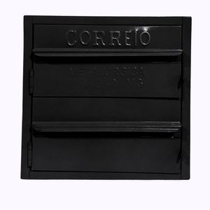 Caixa De Correios Condomínio 2 Módulos Tamanho 15x28x28cm Aço Preto