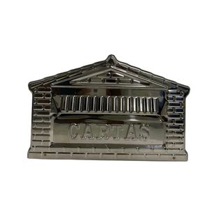 Caixa De Correios Tijolinho Frente E Tampa Traseira Inox 20x25x12cm Cromado