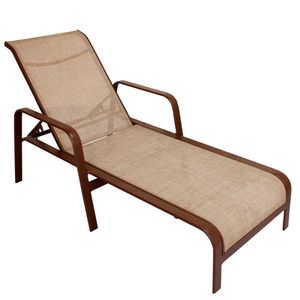 Espreguiçadeira Modelo Lótus Reta Marrom Capuccino