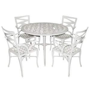 Conjunto De Mesa Com 4 Cadeiras Modelo Liz Branco