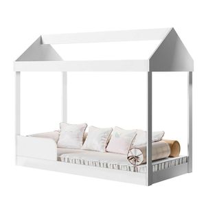 Cama Montessoriana Infantil Casinha Branca Dakota Gabrielli