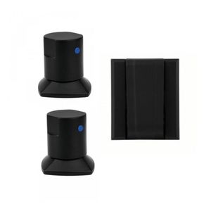 Kit 2 Acabamento Registro E 1 Válvula De Descarga Ducon Metais Black