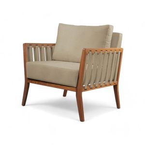 Poltrona Decorativa Madeira Maciça Helena Off White