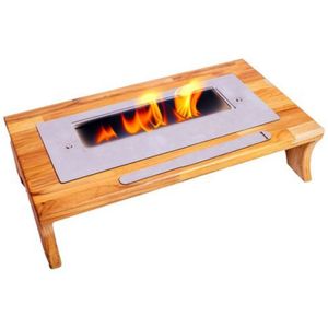 Lareira Portátil Ecológica Inox Aço 304 - 27l X 49l X 12a Cm Cinza