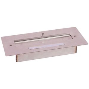 Queimador Inox Aço Para Lareira Portátil 304 - 16,50l X 39l X 6a Cm Cinza