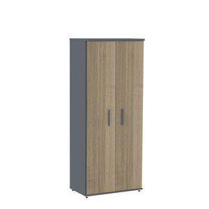 Armário Para Escritório Alto 02 Portas Pivotante Aac1600 Grafito-noce Naturalle