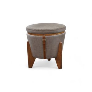 Puff Banqueta Fênix Baú Mesa Design Moderno Cappuccino