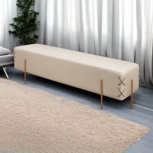 Recamier Banco Luxo Eros Sala De Estar Off White