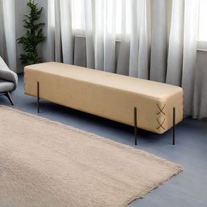 Recamier Banco Luxo Eros Sala De Estar Bege