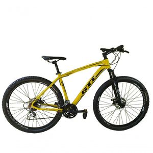 Bicicleta Aro 29 Gti Roma Alumínio 27v Freio Disco Mecânico Garfo Suspensão - Amarelo Tam.15