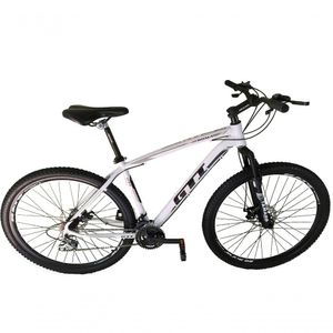 Bicicleta Aro 29 Gti Roma Alumínio 27v Freio Disco Mecânico Garfo Suspensão - Branco Tam.15