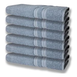 6 Toalhas Grande Super Felpudas E Grossa 80x150 Azul