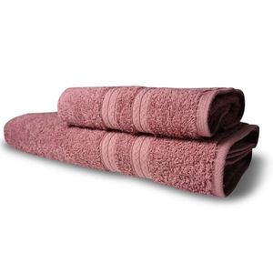 Kit 2 Toalhas Itália Soft 1 Banho 1 Rosto Grossa 100% Algodão 430g/m² - Rosê