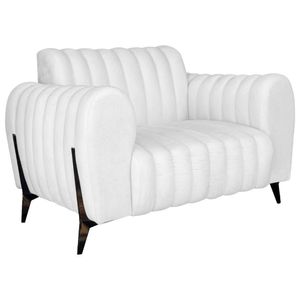 Poltrona Decorativa Zurique Suede Cor Branco