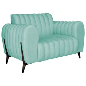 Poltrona Decorativa Zurique Suede Cor Azul Tiffany
