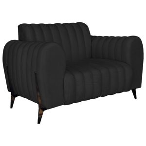 Poltrona Decorativa Zurique Suede Cor Preto