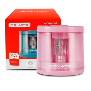 Apontador De Lápis Elétrico Prático E Seguro Rosa