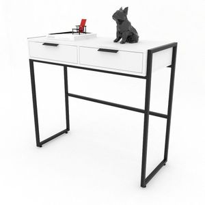 Aparador Industrial 2 Gavetas Metalon Preto Branco