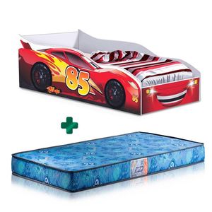 Cama Carro Vermelho Red Gabrielli Colchão Gazin Infantil