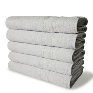 Kit 5 Toalhas Super Grossa Felpuda E Macia 80x150cm Beka Branco