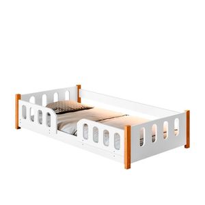 Cama Infantil Com Grade De Proteção Montessoriana Branco