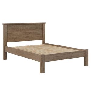 Cama De Casal 149x200 Com Cabeceira 100% Mdf Castanho Dubai Fênix