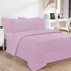 Edredom Malha 100% Algodão Gran Moratta 1 Peça Queen - Rosa Bebê-rosa Bebê