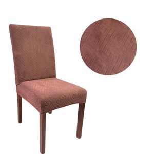Kit 4 Capas De Cadeira Linha Gold Egípicia - Marrom Escuro