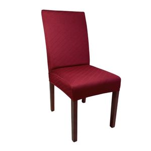 Kit 6 Capas De Cadeira Linha Clássica Jacquard - Vermelho Marsala