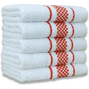 Kit 5 Pano De Prato Super Luxo Atoalhado Premium Gourmet Beka - Vermelho