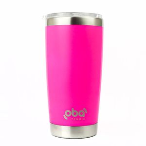 Copo Térmico Rosa Com Tampa 591ml Acoplado Um Abridor De Garrafas