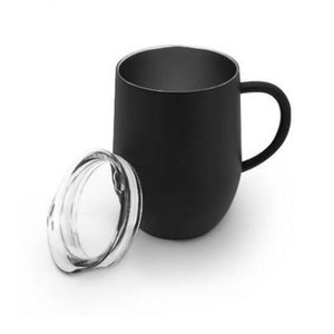 Caneca Termico Parede Dupla Inox Black Com Tampa 350 Ml Mimo