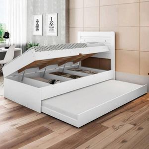 Cama Solteiro Retrátil 100% Mdf Branco Larissa Framar