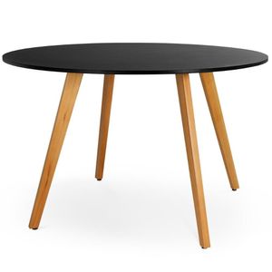 Mesa De Jantar Redonda 120cm Laura - Preto