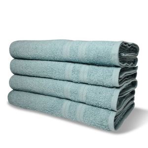 Kit 4 Toalhas De Banho 430g-m² Grande Super Grossa 80x150cm Itália Soft Verde