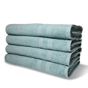 Kit 4 Toalhas De Banho 430g-m² Grande Super Grossa 80x150cm Itália Soft Verde