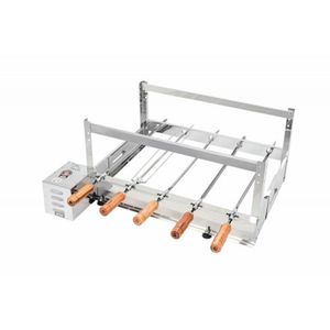 Churrasqueira Rotativa Giratória 5 Espetos 70 Cm Bivolt Aço Inox Gbi05 - Arke