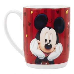Caneca Porcelana Mickey Mouse 300ml Vermelho Disney