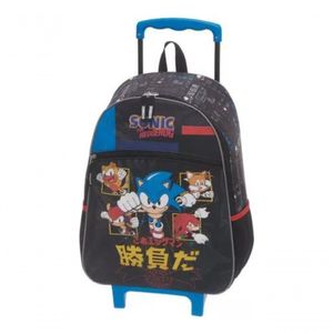 Mochila Rodinha Escolar Infantil Sonic Go Fast Pacific