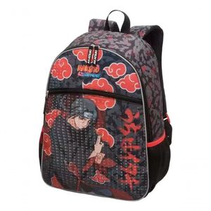 Mochila Costas Infantil Naruto Shippuden Itachi Preta
