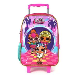 Mochila Rodinha Infantil Menina Feminina Lol Surprise Dance Rosa