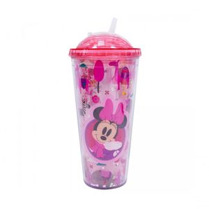 Copo Disney Minnie Com Cubos De Gelo 600ml Acrílico